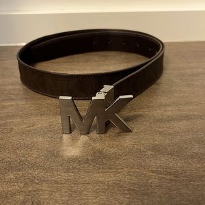 Michael Kors belt, 90•36, brown and silver